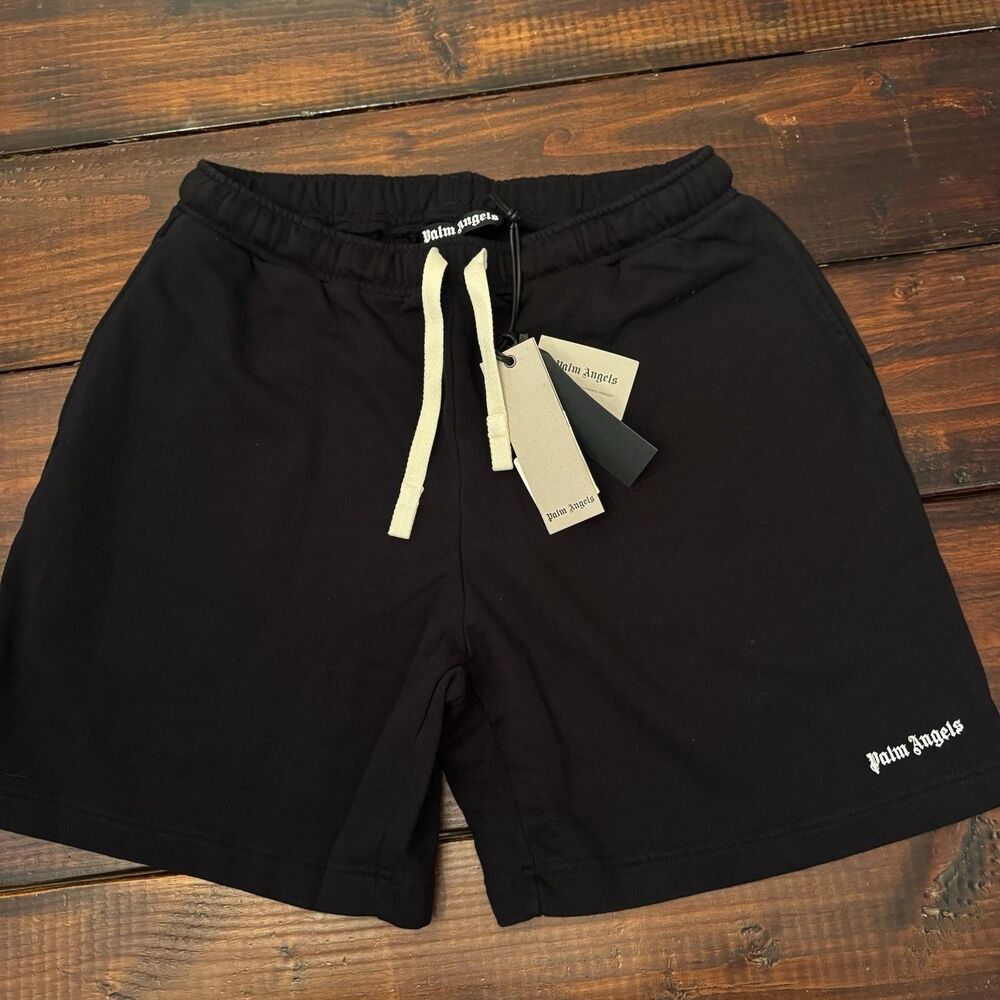 Palm Angels Embroidered Logo Sweat Shorts